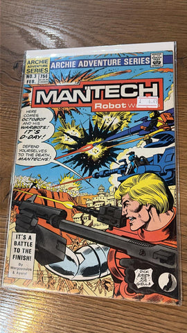 Mantech Robot Warriors #3  - Archie Comics -  1984 (Ref. Box A2)