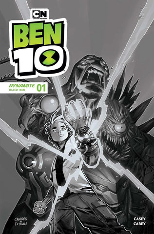 Ben 10 #1 - Dynamite Comics - 2026 - Cover J Canete b&w Line Art Variant