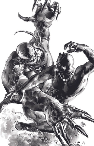 Black Panther #1 - Marvel Comics - 2018 - Mike Deodato B&W Virgin Variant