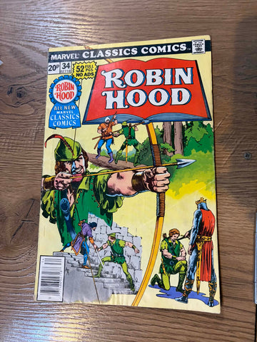 Marvel Classics Comics #34 - Marvel Comics - 1978 - Robin Hood