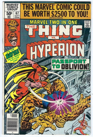 Marvel Two-in-One #67 - Marvel Comics - 1980 - Newsstand