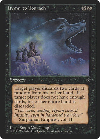 "Hymn To Tourach" - Magic The Gathering Card - Fallen Empires - Van Camp
