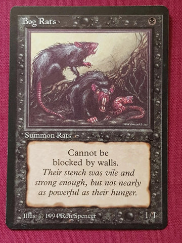 "Bog Rats" - Magic The Gathering Card - The Dark