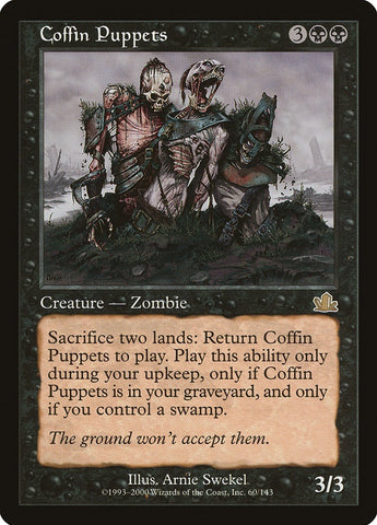 "Coffin Puppets" - Magic The Gathering Card - Prophecy