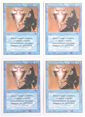 "Unsummon" x4 - Magic The Gathering Card - Revised - 4-Card Playset