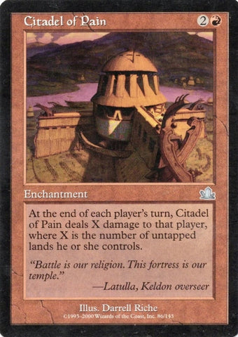 "Citadel Of Pain" - Magic The Gathering Card - Prophecy