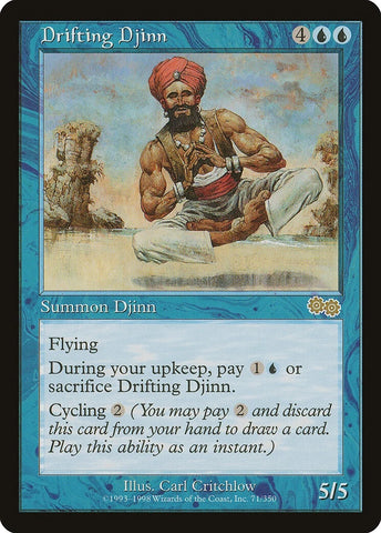"Drifting Djinn" - Magic The Gathering - Urza's Saga