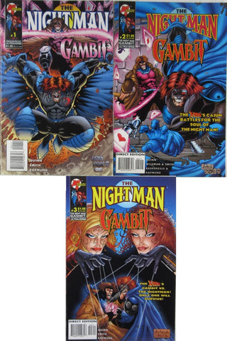 Nightman/Gambit #1 2 3 (Set) - Malibu Comics - 1996