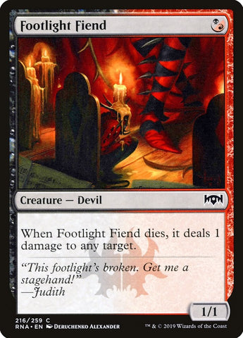 "Footlight Fiend" - Magic The Gathering Card - RNA