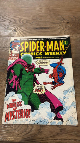 Spider-Man Comics Weekly #69 - Marvel/British Comic - 1974