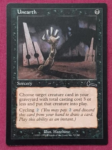 "Unearth" - Magic The Gathering Card - Urza's Legacy