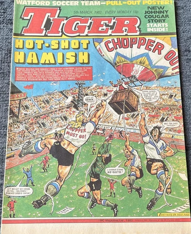 Tiger British Comic LOT A4 (8x Comics) - IPC Magazines - 1983