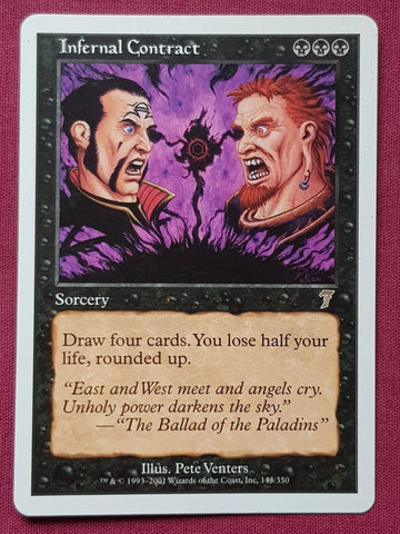 "Infernal Contract" - Magic The Gathering Card - 7th Edition