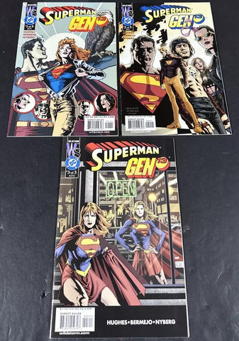 Superman/Gen 13 #1 #2 and #3 - Wildstorm / DC Comics - 2000