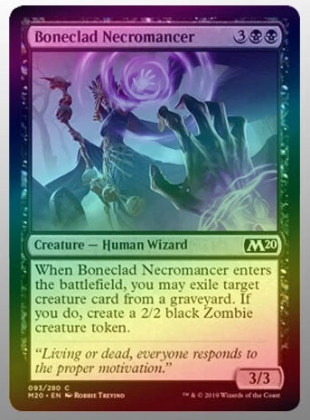 "Boneclad Necromancer" - Magic The Gathering Card - M20