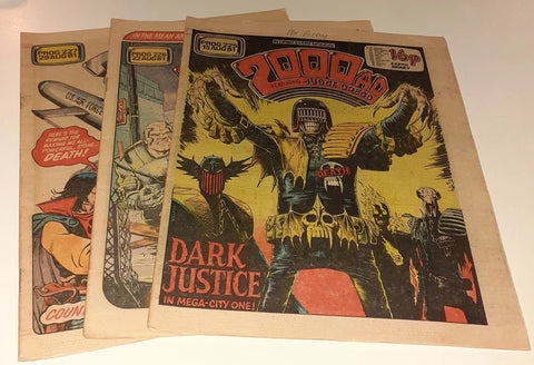 2000AD Comic - Prog #225, #226, #227 - 1981 - Judge Death