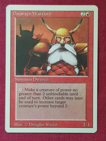 "Dwarven Warriors" - Magic The Gathering Card - Revised
