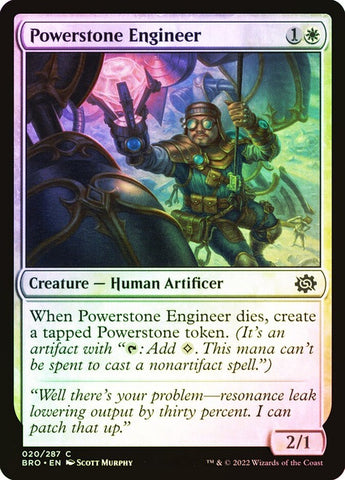 "Powerstone Engineer" FOIL - Magic The Gathering Card - The Brothers War