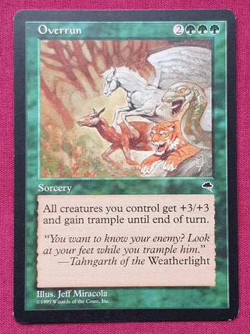 "Overrun" - Magic The Gathering Card - Tempest