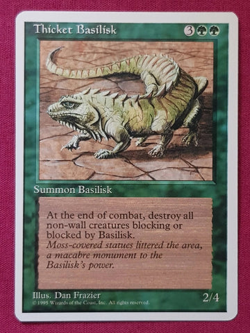 "Thicket Basilisk" - Magic The Gathering Card - 4th Edition