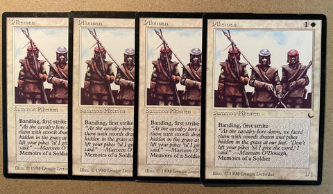 "Pikemen" x4 - Magic The Gathering Card - The Dark - 4-Card Playset