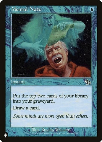 "Mental Note" - Magic The Gathering Card - Judgment