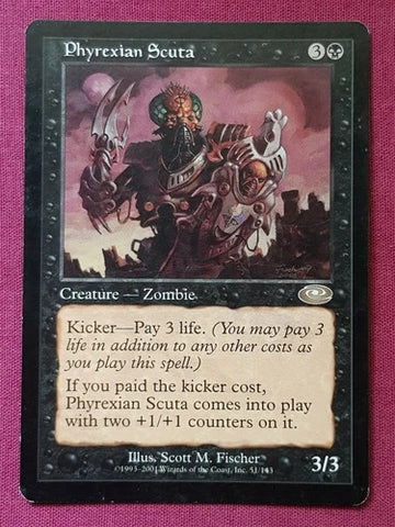 "Phyrexian Scuta" - Magic The Gathering Card - Planeshift