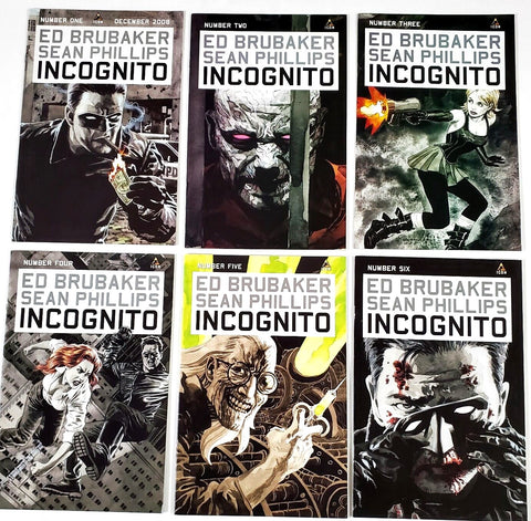 Incognito #1 - #5 (5x Comic LOT) - Icon Comics - Brubaker Phillips