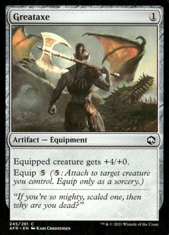 "Greataxe" x4 - Magic The Gathering Card - AFR 2021 - 4-Card Playset