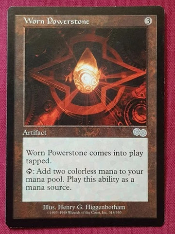 "Worn Powerstone" - Magic The Gathering Card - Urza's Saga