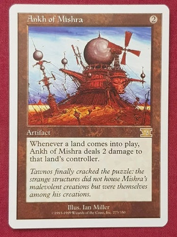 "Ankh Of Mishra" - Magic The Gathering Card - 6th Edition