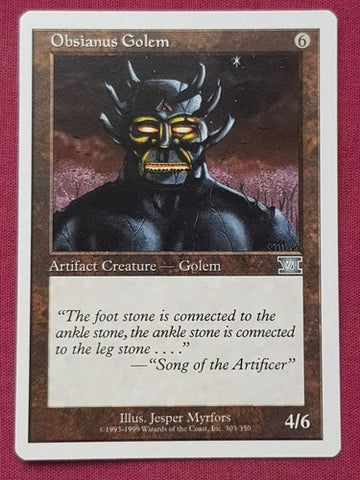 "Obsianus Golem" - Magic The Gathering - 6th Edition