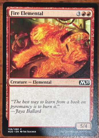 "Fire Elemental" x4 - Magic The Gathering Card - M20 - 4-Card Playset
