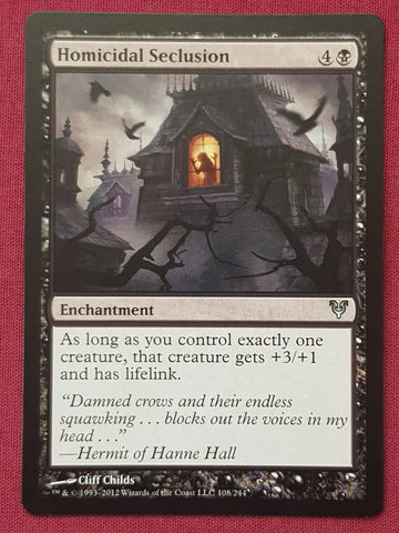 "Homicidal Seclusion" - Magic The Gathering Card - Avacyn Restored