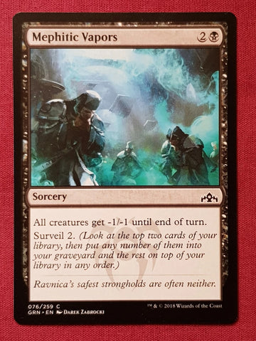 "Mephitic Vapors" - Magic The Gathering Card - Guilds Of Ravnica
