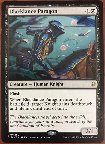 "Blacklance Paragon" - Magic The Gathering Card - Theros Beyond Death