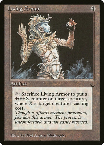 "Living Armor" - Magic The Gathering Card - The Dark