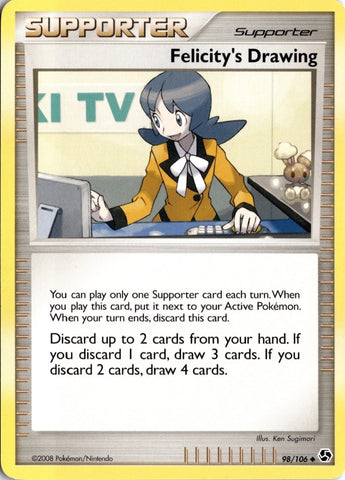 Felicity's Drawing 96/106 - Pokémon Card - Great Encounters - NON-Holo