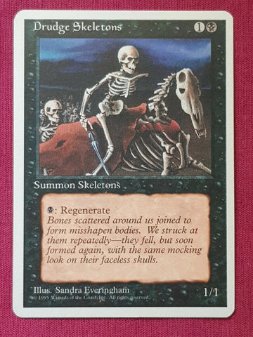 "Drudge Skeletons" x4 - Magic The Gathering Card - 4th Edition - 4-Card Playset