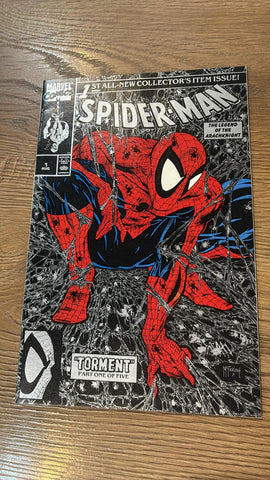 Spider-Man #1 - Marvel Comics - 1990 - "Polybagged “No Price” Silver Variant"