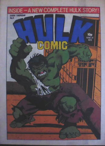 Hulk Comic #4 - Marvel Comics/British - 1979