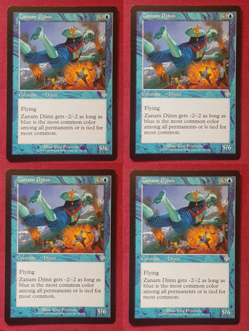 "Zanam Djinn" x4 - Magic The Gathering Card - Invasion - 4-Card Playtest