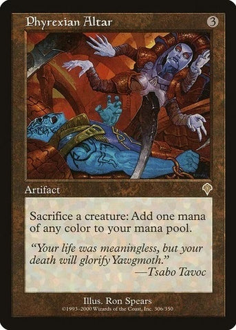 "Phyrexian Altar" - Magic The Gathering Card - Invasion