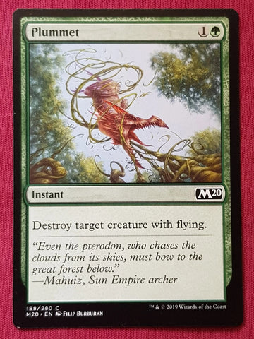 "Plummet" x4 - Magic The Gathering Card - M20 - 4-Card Playset