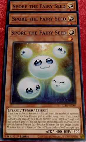 "Spore The Fairy Seed" ALIN-EN007 - Yu-Gi-Oh! - 3x Cards - Alliance Insight