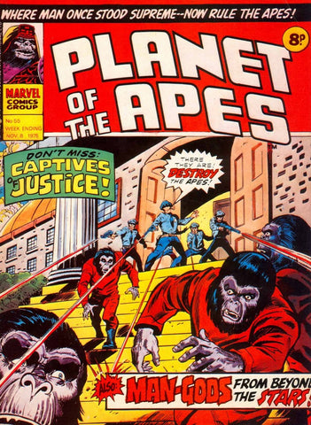 Planet of the Apes #55 - #59 (5 x Comics LOT) - Marvel Comics / British - 1975