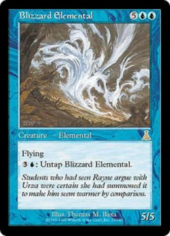 "Blizzard Elemental" - Magic The Gathering Card - Urza's Destiny