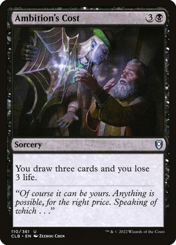 "Ambition's Cost" - Magic The Gathering Card - CLB