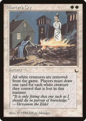 "Martyr's Cry" - Magic The Gathering Card - The Dark