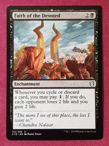 "Faith Of The Devoted" - Magic The Gathering Card - C19